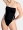 Contrast Piping Square Neck Swimsuit in Black & White