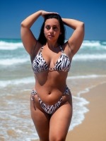 Free Society - Multiway Triangle Bikini in Zebra print 1 Thumb