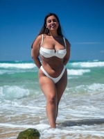 Free Society - Under Wire Bikini in Off White Rib 1 Thumb